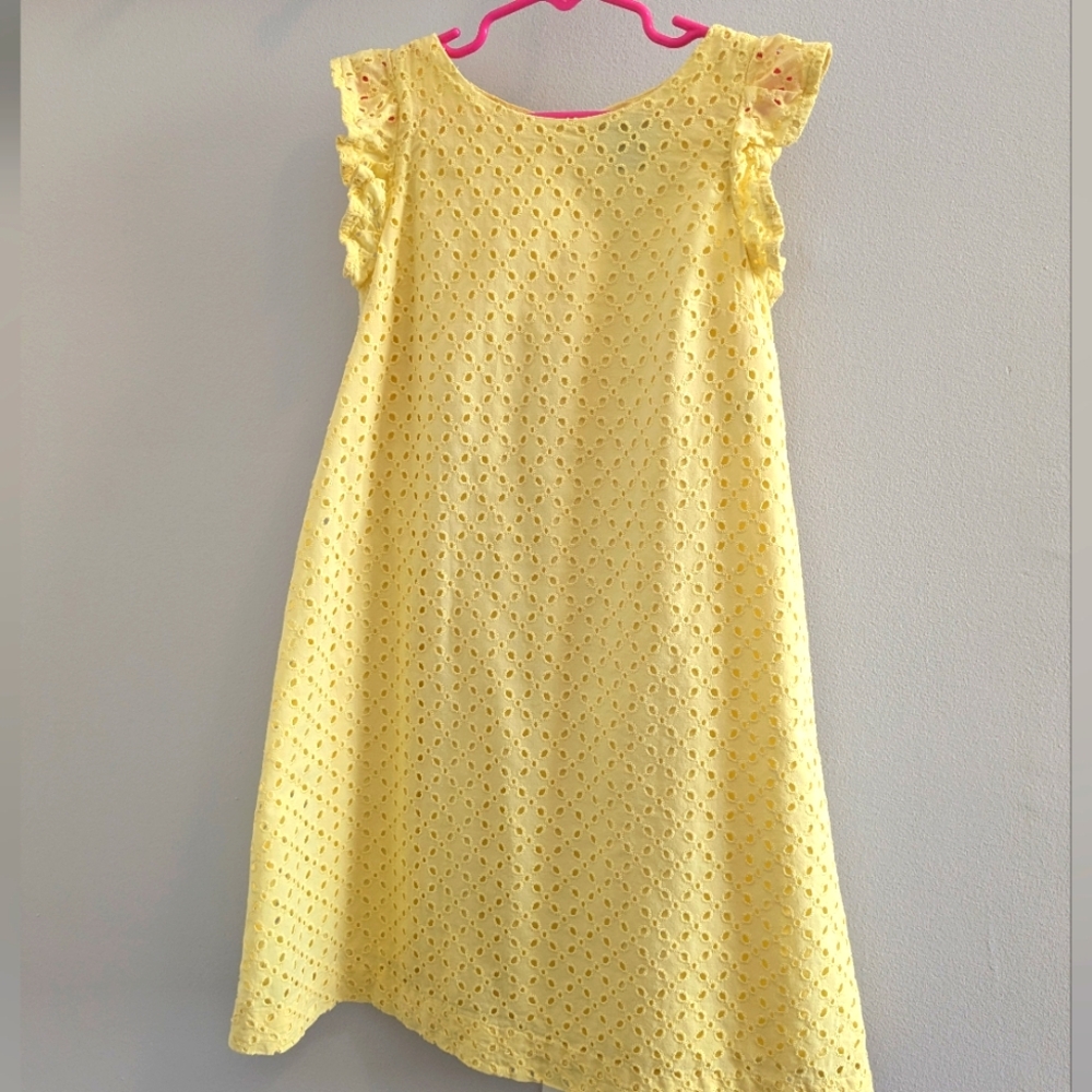 Polo Ralph Lauren. Yellow Eyelet Kids Dress